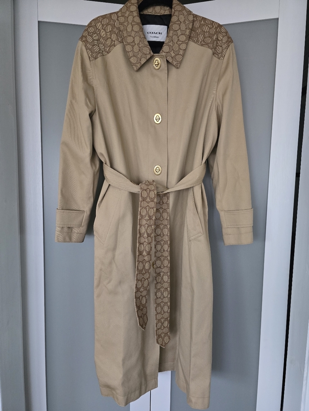 NEW Coach Women's Signature Turnlock Trench Coat - Picture 4 of 15